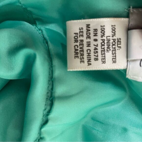 Vintage Y2K Mermaid Fairy Fantasy Cache Turquoise Beaded Halter Prom Gown 4 - Picture 7 of 13